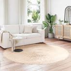 vidaXL Tapijt van imitatie schapenvacht TAFALLA Beige Ø 200, Maison & Meubles, Ameublement | Tapis & Moquettes, Verzenden