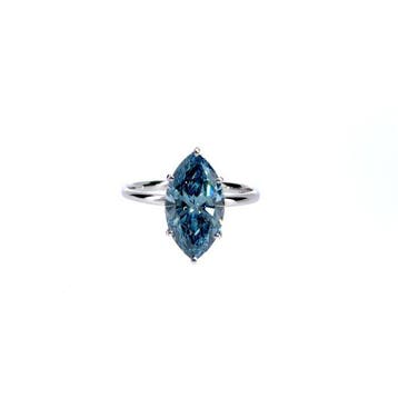 Zonder minimumprijs - Ring - 14 karaat Witgoud - 3.02ct. tw.