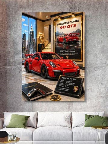 Shayer - Porsche 911 GT3 – LEGO Speed Icon - XL - 60x80cm -