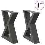 vidaXL Salontafelpoten 2 st 40x(30-31,3) cm staal antraciet, Verzenden