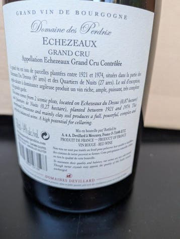 2019 Domaine des Perdrix - Échezeaux Grand Cru - 1 Bouteille