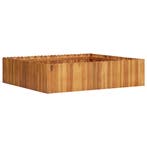 vidaXL Plantenbak verhoogd 100x100x25 cm massief acaciahout, Verzenden, Nieuw