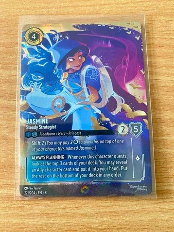 Disney - 1 Card - Disney Lorcana - Jasmine 221/204 Foil,