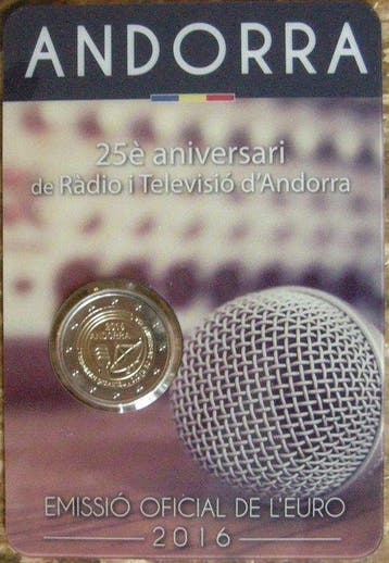 Andorre. 2 Euro 2016 Radio + Nova Reforma (2 stuks)