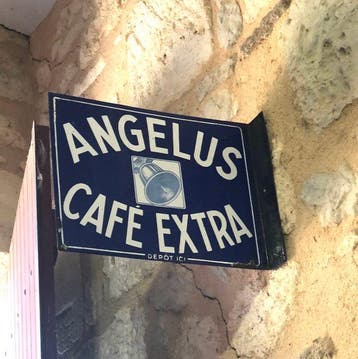 Emailleplaat bistrot 1900 - Angelus Café - Emaille plaat -