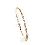 Gouden gourmetschakel armband (Schakelarmband), Handtassen en Accessoires, Armbanden, Ophalen of Verzenden, Gebruikt, Overige kleuren