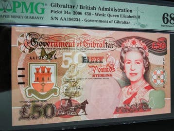 Gibraltar. - 50 Pounds 2006 - Pick 34a (Zonder minimumprijs)