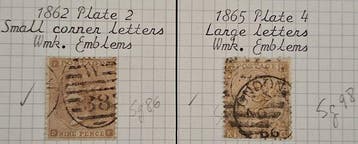 Groot-Brittannië 1862/1865 - Koningin VICTORIA. 9d Bistre., Gestempeld