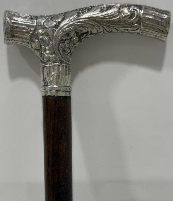 Wandelstok - Zilver, Hout, Antiek en Kunst, Antiek | Overige Antiek