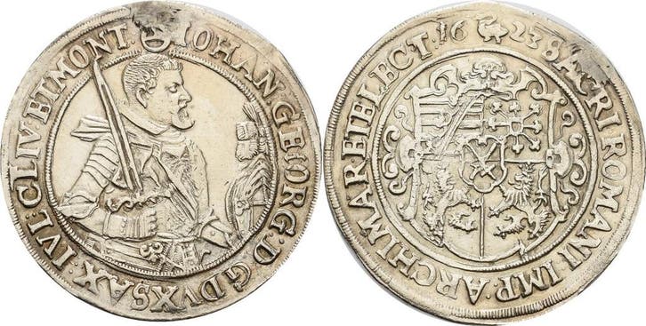 1/2 taler, daalder 1623, Sachsen-kurlinie ab 1547 (albert..., Timbres & Monnaies, Monnaies | Europe | Monnaies non-euro, Envoi
