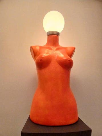 Mannequin - Mannequin lamp - Opaline glas, Antiquités & Art