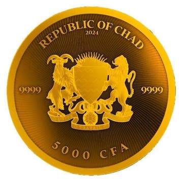 Tchad. 5000 Francs 2024 1 oz Chad Cannabis Green Smoker