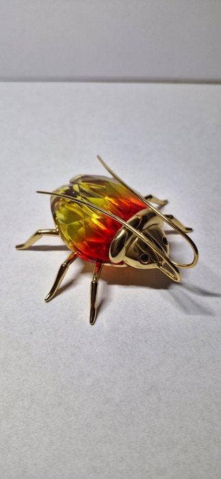 Swarovski - Figuur - Brosche Käfer - Kristal, .925 zilver