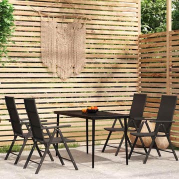 vidaXL 5-delige Tuinset zwart, Verzenden, Nieuw, Tuinset