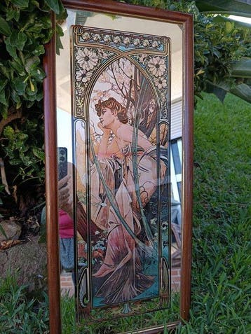 mucha - After Alphonse Mucha serie horas do dia - Glazen