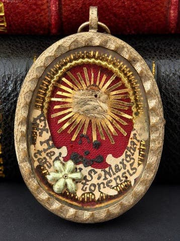 Reliekhouder - Legering - 1850-1900 - Zeldzame ovale