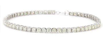 Zonder minimumprijs - Armband - 14 karaat Witgoud - 7.34ct.