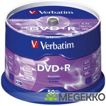 Verbatim DVD+R 16X 50st. Cakebox, Verzenden, Nieuw