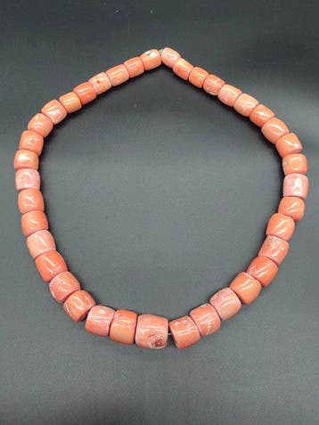 Kraal - Antique coral bead necklace 653g - Antieke