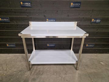 Werktafel | Maxima | bodemschap | spatrand | RVS | 120 cm |