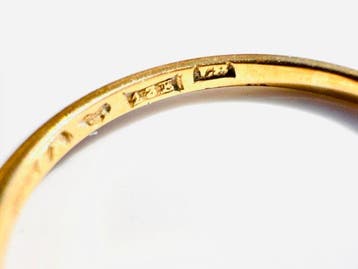 Ring - 18 karaat Geel goud - 0.11ct. tw. Diamant, Nieuw
