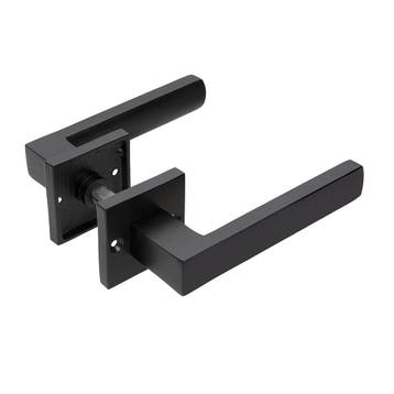 Deurklink Nova zwart en WC slot Piazza niet geveerd - deu..., Doe-het-zelf en Bouw, Ophalen of Verzenden, Nieuw, IJzer, Klink of Kruk