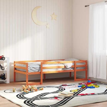 vidaXL Kinderbedframe massief grenenhout wasbruin 75x190 cm, Huis en Inrichting, Verzenden, Nieuw