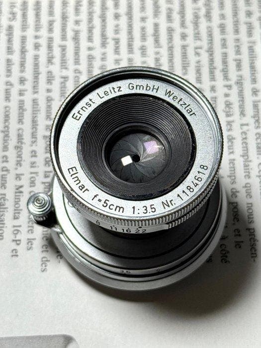 Leica Elmar f=5cm 1:3.5 Nr.1184618 Cameralens, Collections, Appareils photo & Matériel cinématographique