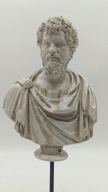 sculptuur, Antonino Pio - 38 cm - marmerpoeder