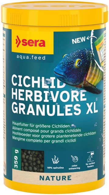 Sera Cichlid Herbivore Granules XL 1000ml, Animaux & Accessoires, Ophalen of Verzenden, Overige typen
