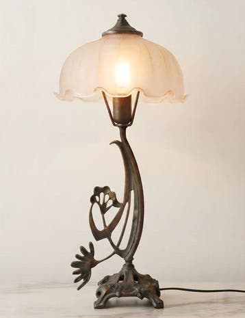 Tafellamp - Messing - Jugendstil-tafellamp
