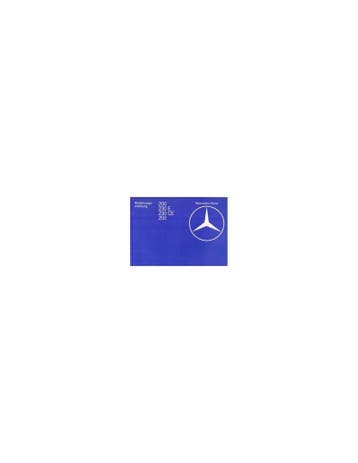 1981 MERCEDES BENZ E KLASSE INSTRUCTIEBOEKJE DUITS, Ophalen of Verzenden