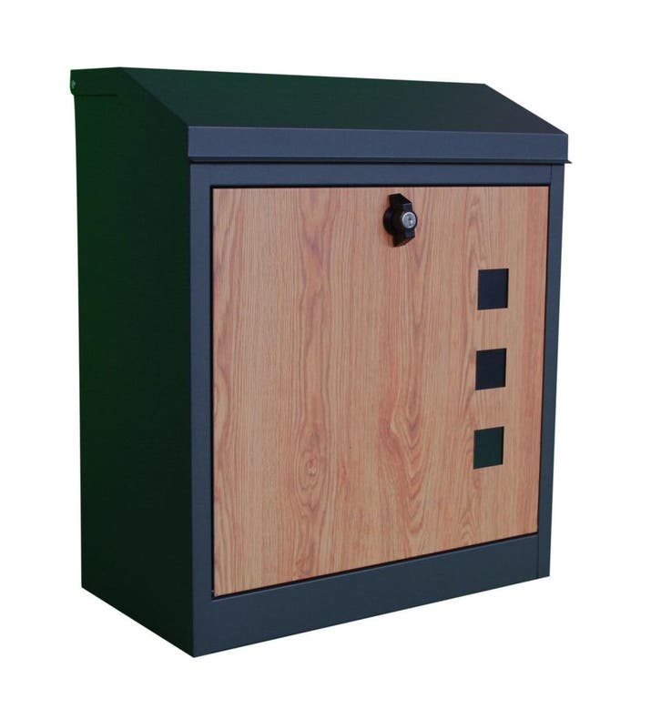 Brievenbus Pakketten 52cm Metaal | Antraciet | OP=OP, Tuin en Terras, Brievenbussen, Inbouw, Nieuw, Staal, Wandbrievenbus, Ophalen of Verzenden