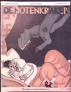 Spotprent Hitler bang in bed voor de boycot van Duitse pr..., Verzenden