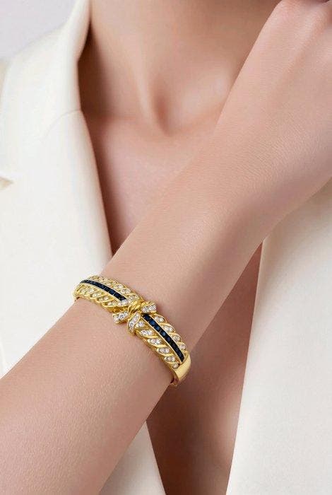 Armband - 18 karaat Geel goud, Exclusieve 18K geelgouden, Handtassen en Accessoires, Armbanden