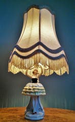 Lamp - Art Deco Ballerina - Danseres met wijde plooijurk -, Antiek en Kunst