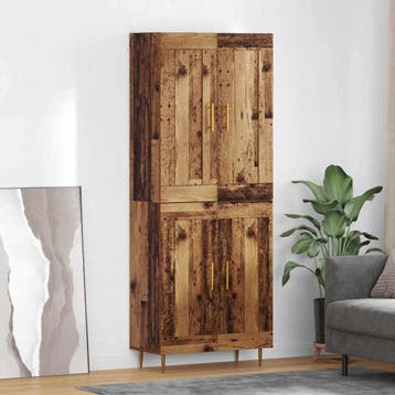 vidaXL Highboard Oud Hout 69,5 x 34 x 180 cm Bewerkt hout, Huis en Inrichting, Verzenden, Nieuw
