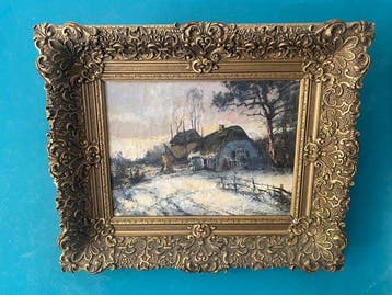 Cornelis de Bruin (1870-1940) - Winteravond te Soest