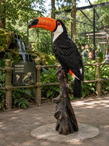 Statue, Beautiful sculpture of toucan - 58 cm - polyrésine