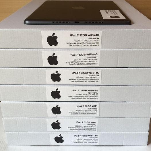 Voordeelbundel (10+prijs) Apple iPad 7 (model 2019) 32GB, Informatique & Logiciels, Apple iPad Tablettes, Enlèvement ou Envoi