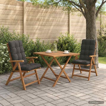 vidaXL 2-delige hoogrugkussen VIANEN 2 pcs 100% Polyester, Maison & Meubles, Accessoires pour la Maison | Coussins, Verzenden