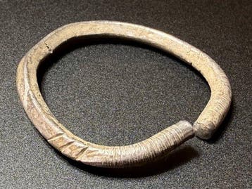 Époque Viking Argent Grand anneau de barbe élaboré et
