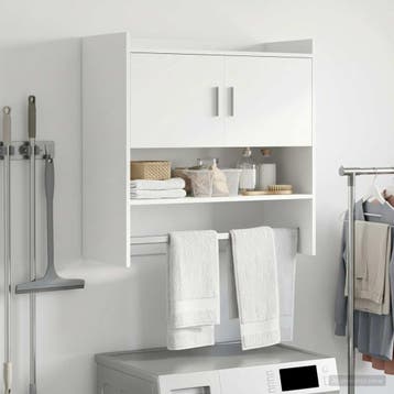 vidaXL Wandplank Muurmontage Wit 80 x 36 x 80 cm Bewerkt, Verzenden, Nieuw