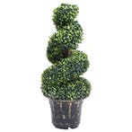vidaXL Kunstplant met pot buxus spiraal 89 cm groen, Verzenden