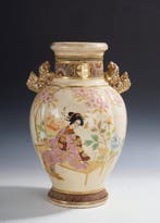 Vaas - Aardewerk - Japan - Japan, Monumental polychrome