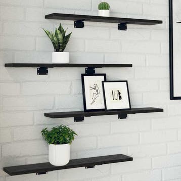 vidaXL Boekenplank Bord 3-laags 4 st 60 x 10 x 1,5 cm, Huis en Inrichting, Verzenden, Nieuw