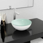 vidaXL Wasbak 30x12 cm gehard glas wit, Verzenden