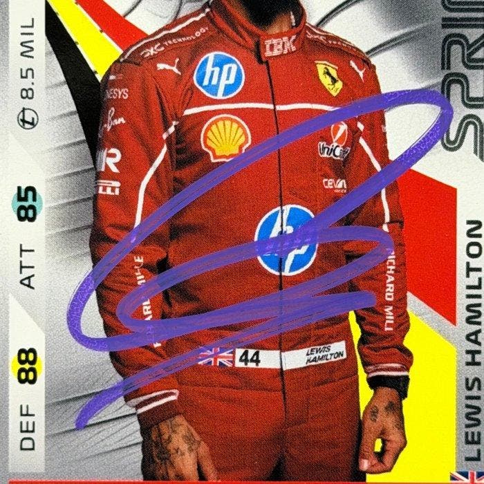 Ferrari - Topps Card 151 F1 sprint Signed - Lewis Hamilton -, Collections, Marques automobiles, Motos & Formules 1