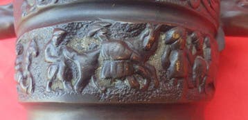 Vijzel - Uit nalatenschap een grote bronzen mortier