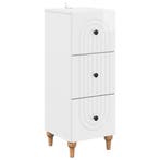 vidaXL Ladekast Hoogglans Wit 33 x 34,5 x 90 cm Bewerkt hout, Verzenden
